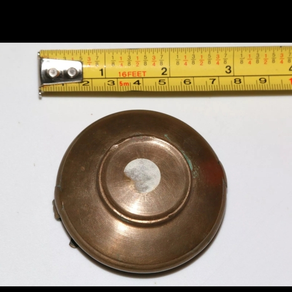 Antique metal bowl Asian censer / urli - 2.5" across - estate brass - Picture 2 of 7